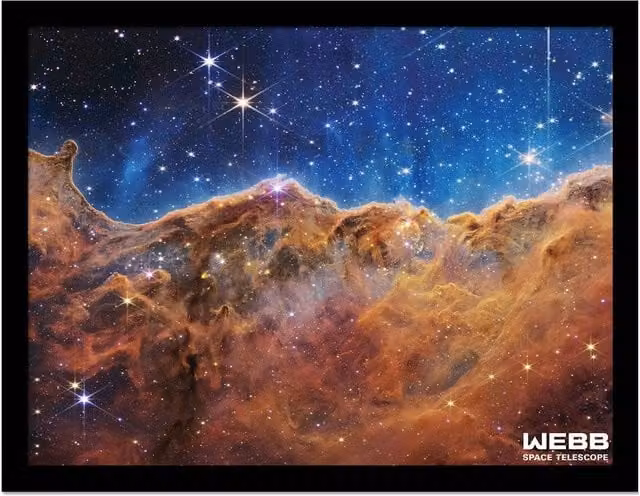 NASA Carina Nebula Multicolour Framed Paper Poster