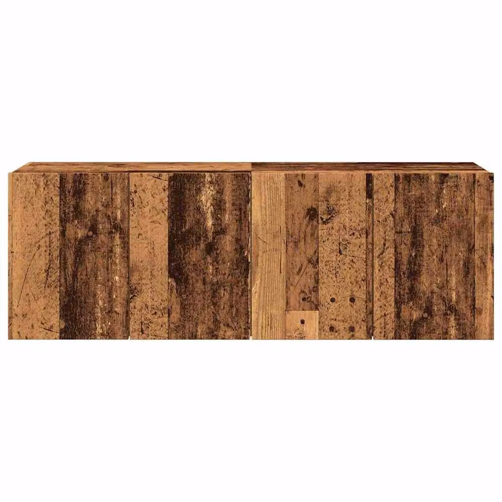 Berkfield Home Wall-mounted TV Cabinets in Old Wood Brown, 2 Pieces, W/D/H: 60 x 30 x 41 cm – 5