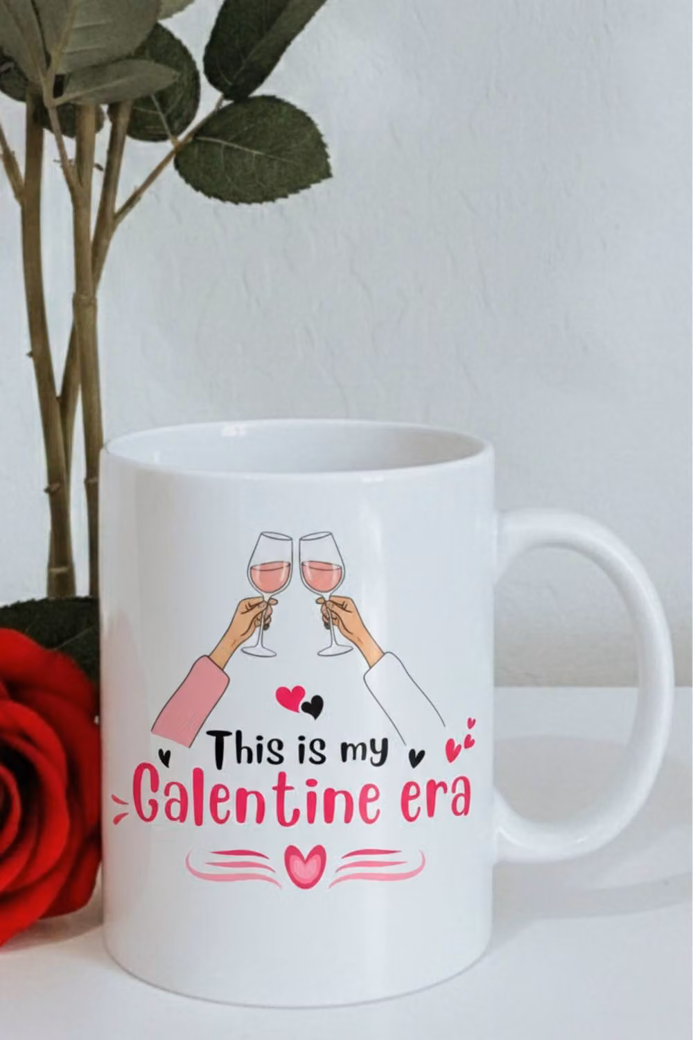 Dyzi This Is My Galentine Era Printed Ceramic Mug in White – 3