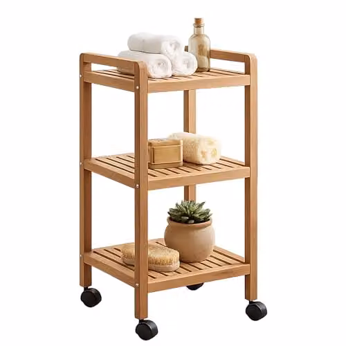 Premier Housewares Three Tier Wooden Shoe Rack Organiser in Walnut Wood Finish, W/D/H: 72 x 31 x 35 cm – 1
