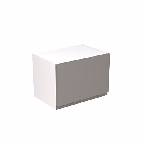 Kitchen Kit Dust Grey Gloss J-Pull Flatpack Bridging Wall Cabinet W/D/H: 50 x 36 x 33 cm