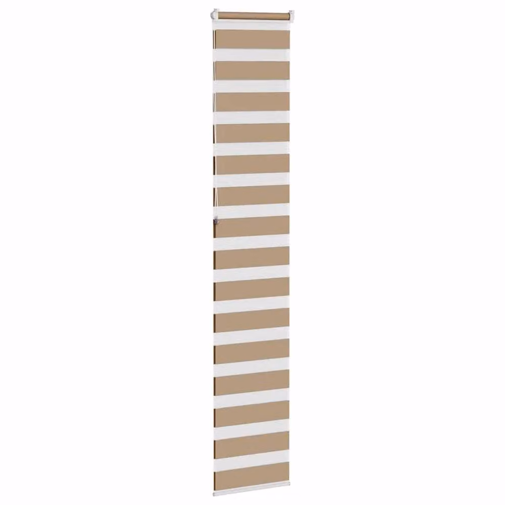 Berkfield Home Elegant Zebra Blind in Sand and Brown, W: 40 cm, H: 230 cm – 2