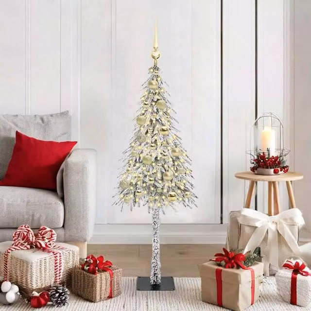 Berkfield Home White Christmas Tree with 150 LEDs, Height: 120 cm – 1