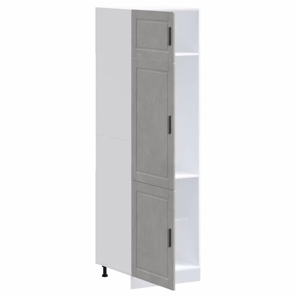 Berkfield Home Porto Kitchen Cupboard in Concrete Grey, W: 57.0 cm, D: 60.0 cm, H: 207.0 cm – 2