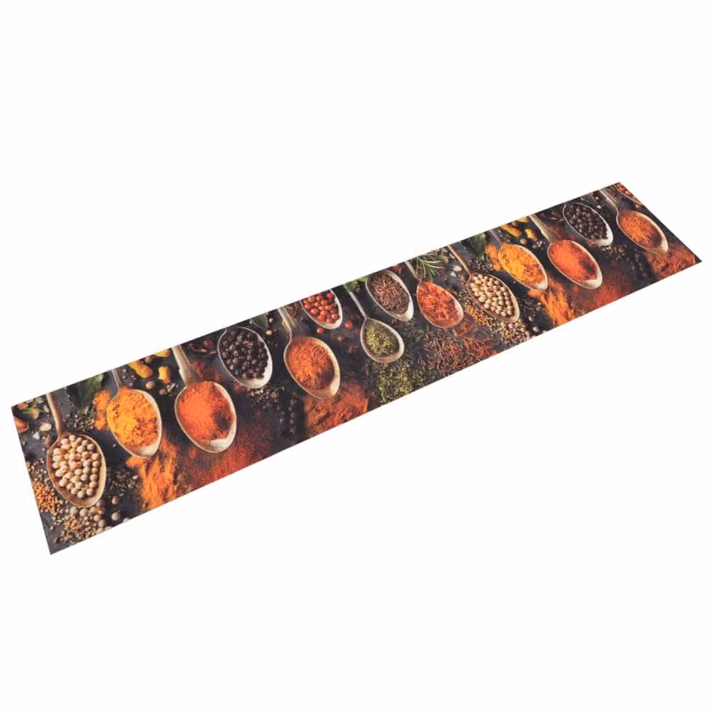 Berkfield Home Washable Spoon and Spices Kitchen Rug, Multicolour, W: 60 cm, L: 300 cm – 2