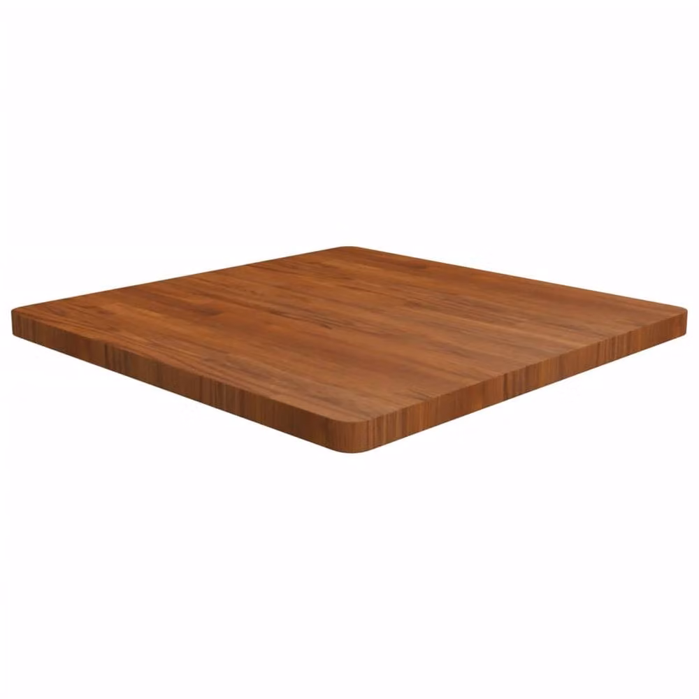 Berkfield Home Square Table Top in Dark Brown, Treated Solid Oak Wood, W/D/H: 80 x 80 x 4 cm – 2