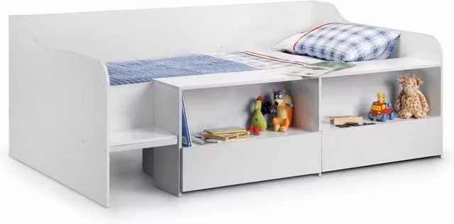 Cheshire Delta Low Sleeper Bed in White, Single (90 x 200 cm) – 1