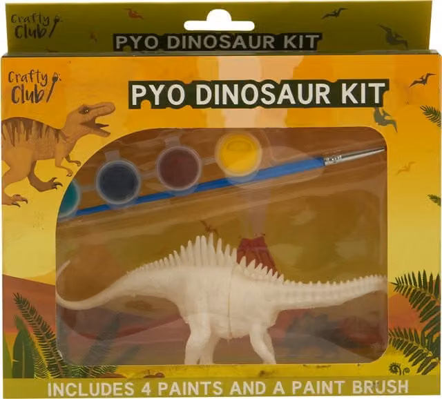 Crafty Club Paint Your Own Creative Dinosaur Kit in White