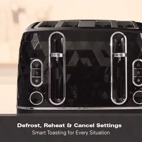 Hamilton Beach Diamond 4 Slice Toaster, 2300W, Black – 5