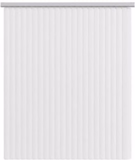 NewEdgeBlinds Cirrus Patterned White Vertical Blind, W: 60 cm, H: 240 cm