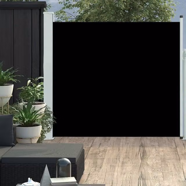 Berkfield Home Patio Retractable Side Awning in Black, W/H: 300 x 170 cm – 1