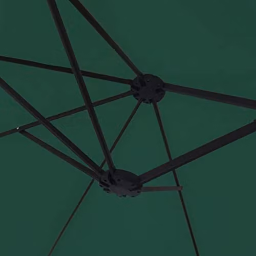 vidaXL Double-Head Cantilever Parasol in Green, W: 449 cm, H: 265 cm – 3