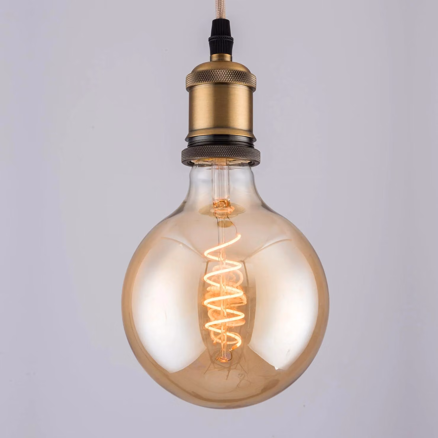 Harper Living Vintage G95 E27 LED Globe Bulb, Warm White, Dimmable, Amber, Pack of 4 – 2