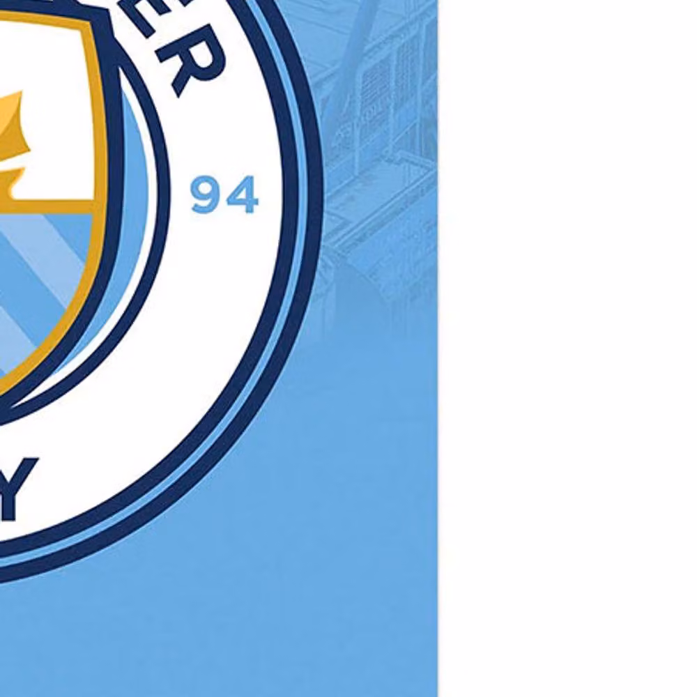 Manchester City FC Crest Graphic Paper Poster in Bright Blue – 2