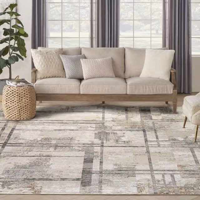 The Rug Shop UK Modern Abstract Multicolour Polyester Area Rug, W: 240 cm, D: 300 cm – 1