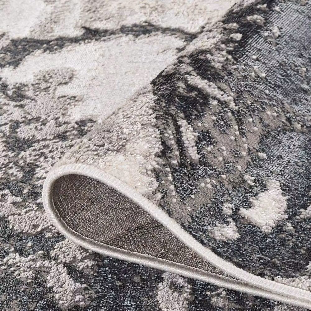 Desire Rugs Elysium Huracan Modern Abstract Area Rug in Grey and Gold, W: 120 cm, L: 170 cm – 3