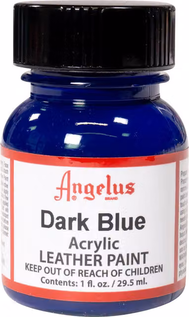 Angelus Acrylic Leather Paint in Dark Blue, 1oz