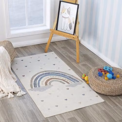 Livabliss Lilian Washable Kids Rug, Multicolour, W/D/H: 80 x 150 x 0.35 cm