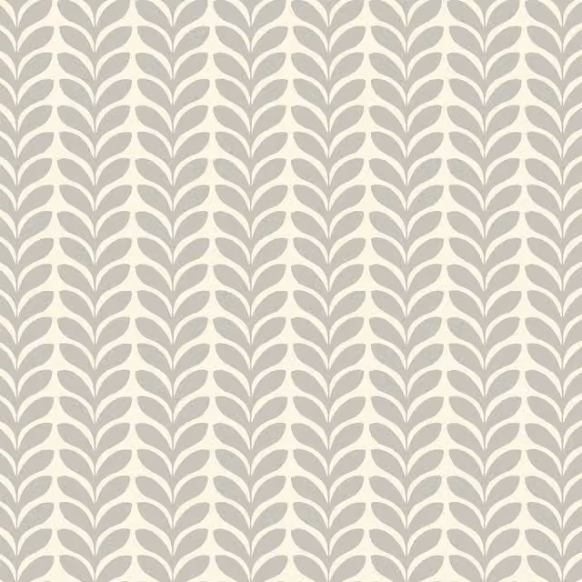 Wallquest Botanical Striped Vinyl Wallpaper in Grey, White and Silver