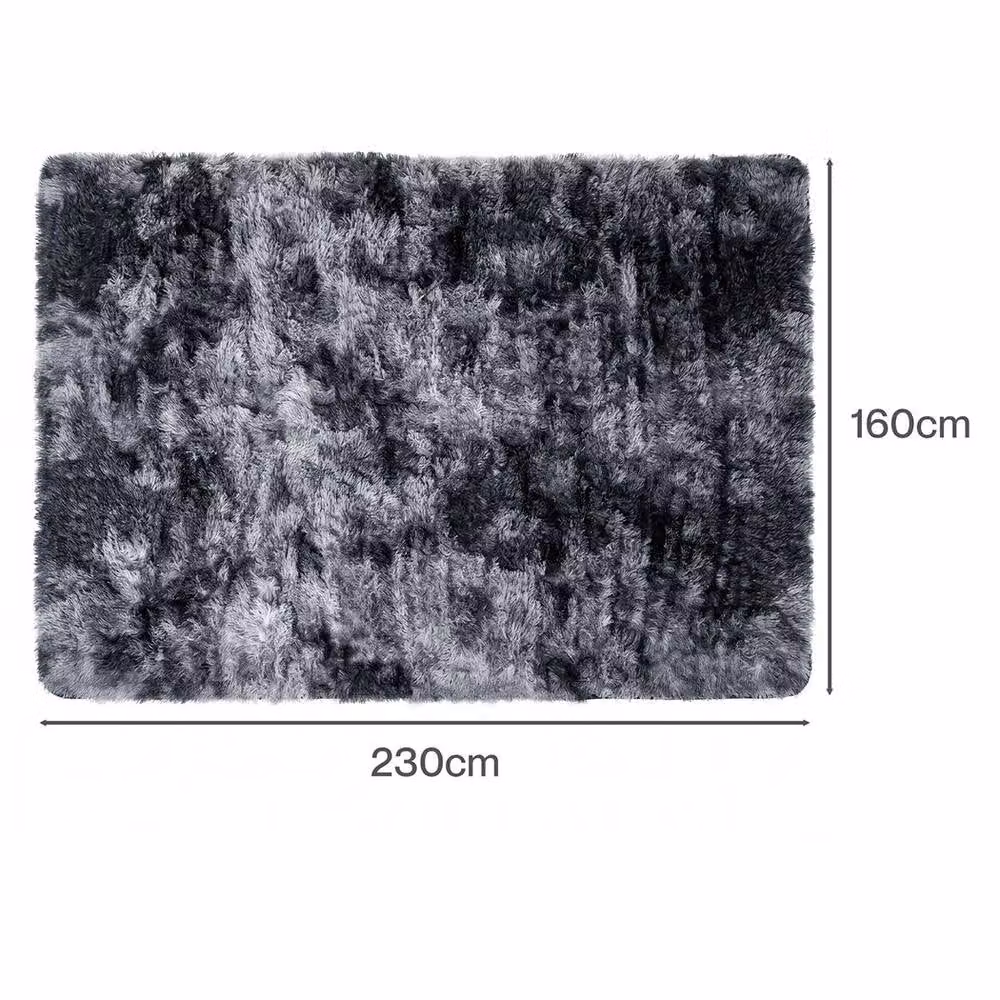 Marlow Grey Fluffy Plush Shaggy Polyester Rug, W: 230 cm, D: 160 cm – 4