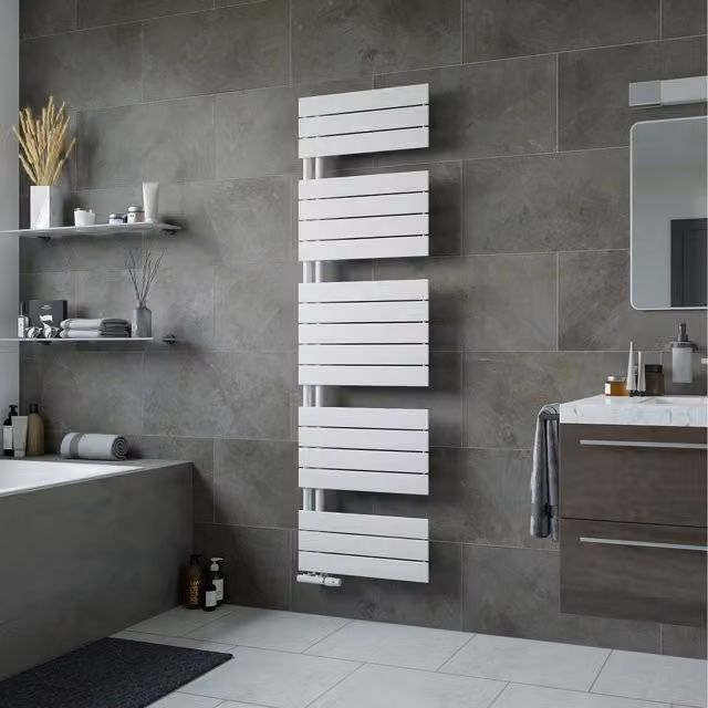 Agadon Panio UP White Steel Towel Radiator, W/H: 50 x 172 cm