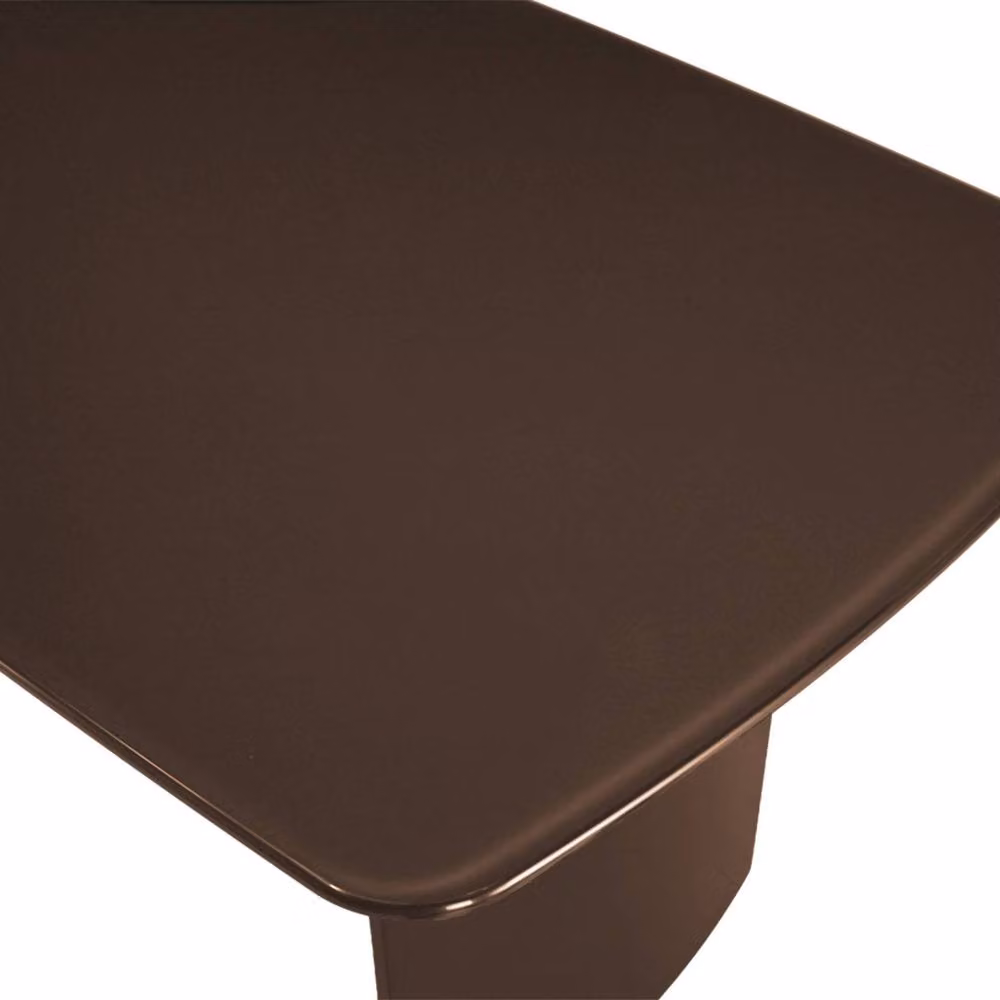 sweeek Modern Rectangular Dining Table with Matt Tempered Glass Top in Brown, Seats 8, W: 180 cm, H: 75.5 cm, D: 90 cm – 2