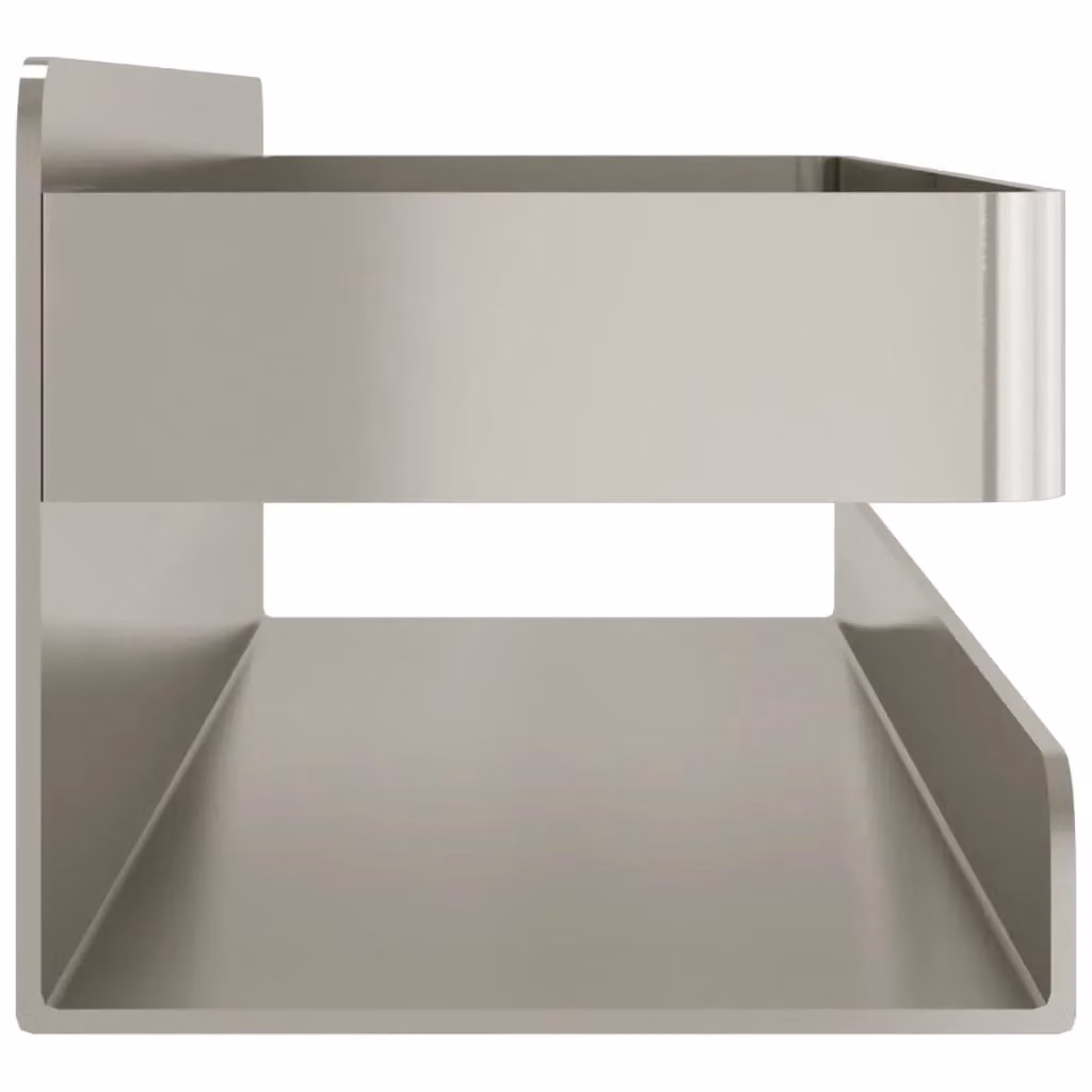 Berkfield Home Wall-Mounted Shower Shelf in Silver Brushed 304 Stainless Steel, W/D/H: 23 x 6.5 x 6 cm – 2