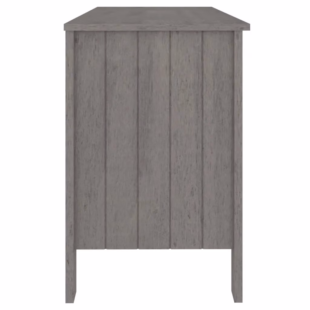 Berkfield Home HAMAR Writing Desk in Light Grey Solid Pine, W/D/H: 113 x 50 x 75 cm – 3