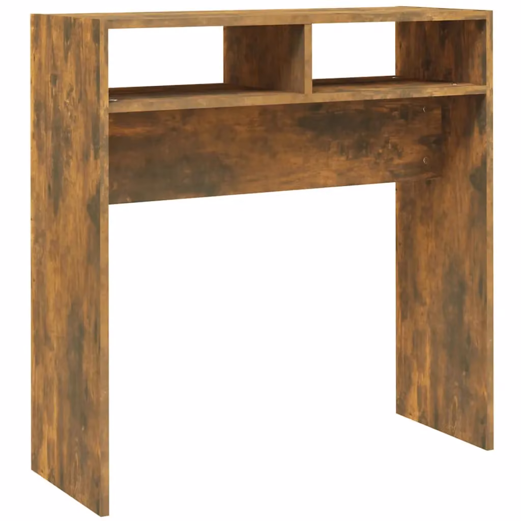 Berkfield Home Smoked Oak Console Table in Brown, W/D/H: 78 x 30 x 80 cm – 2