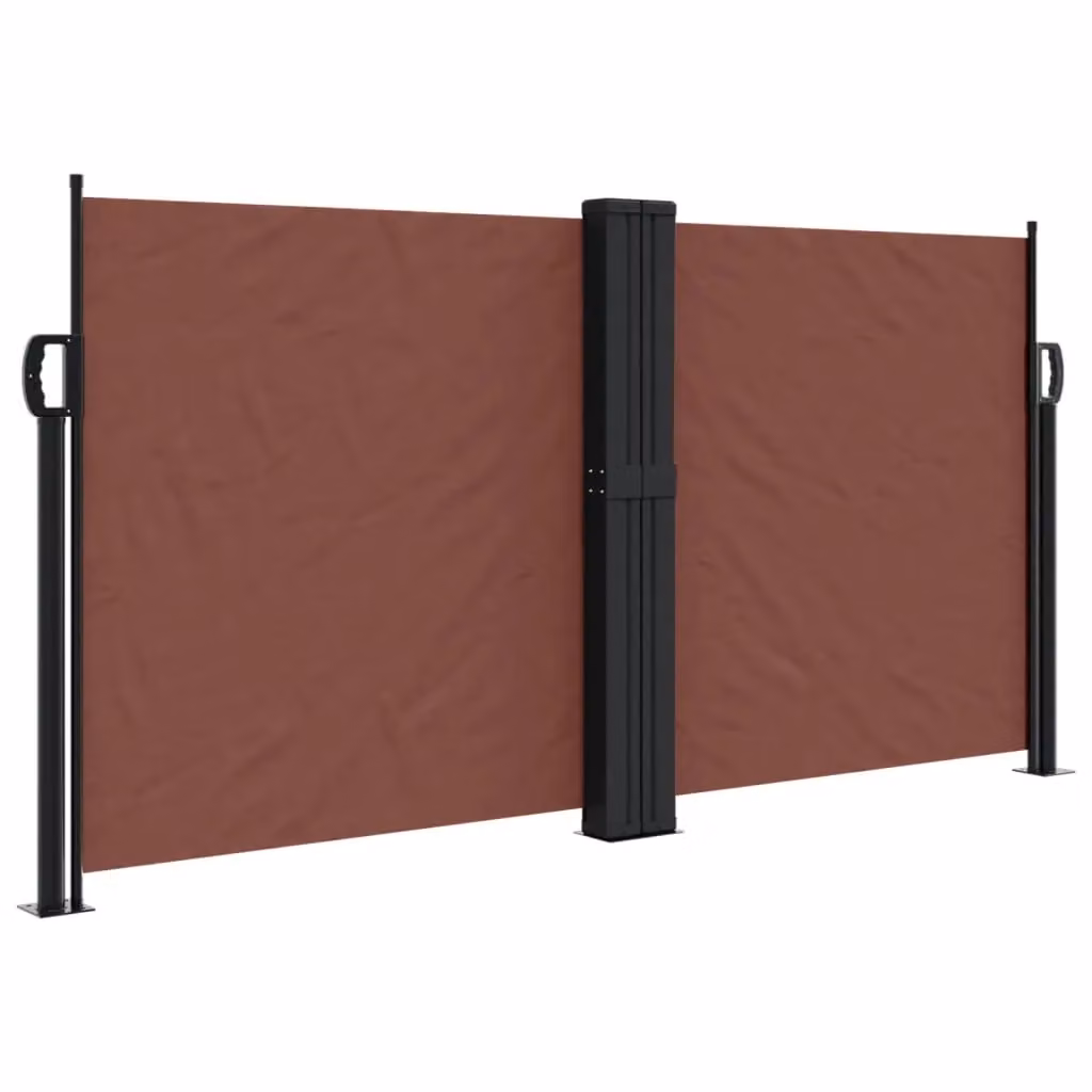 Berkfield Home Retractable Side Awning in Brown, W/H: 120 x 1000 cm – 2
