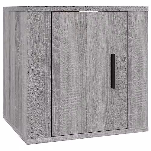vidaXL Wall Mounted TV Cabinet in Grey Sonoma, W: 40 cm, D: 34.5 cm, H: 40 cm – 1