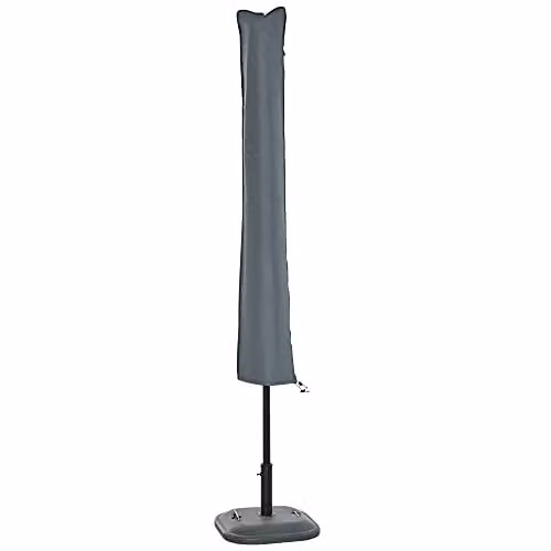 Outsunny Grey Polyester Parasol Cover for Cantilever Umbrellas