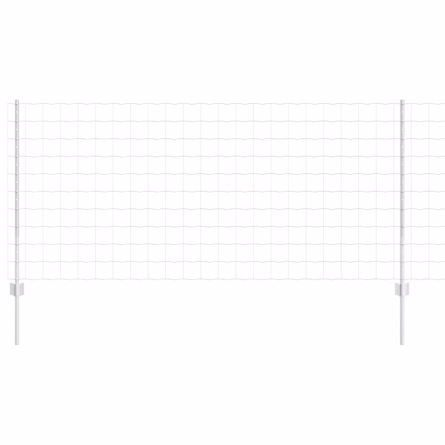 Berkfield Home Euro Fence with 10 U Posts, Silver Galvanised Steel, W: 10 m, H: 1 m – 2