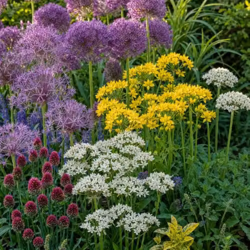 YouGarden Mixed Allium Bulb Collection, 100 Bulbs in Purple, Blue and White Varieties – 1