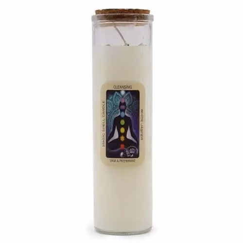 KDMD Magic Spell Cleansing Soy Wax Candle in White – 1