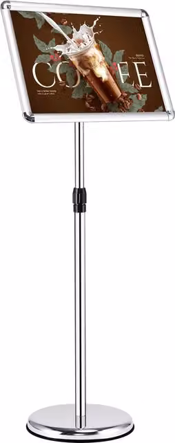 Costway Adjustable Poster and Presentation Stand in Silver