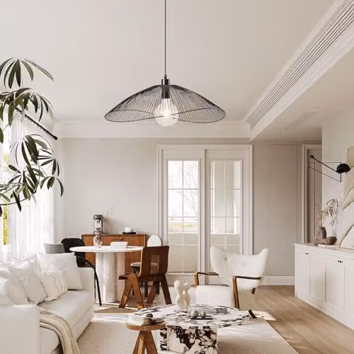 Harper Living Modern Black Metal Pendant Ceiling Light, Diameter: 65 cm – 2