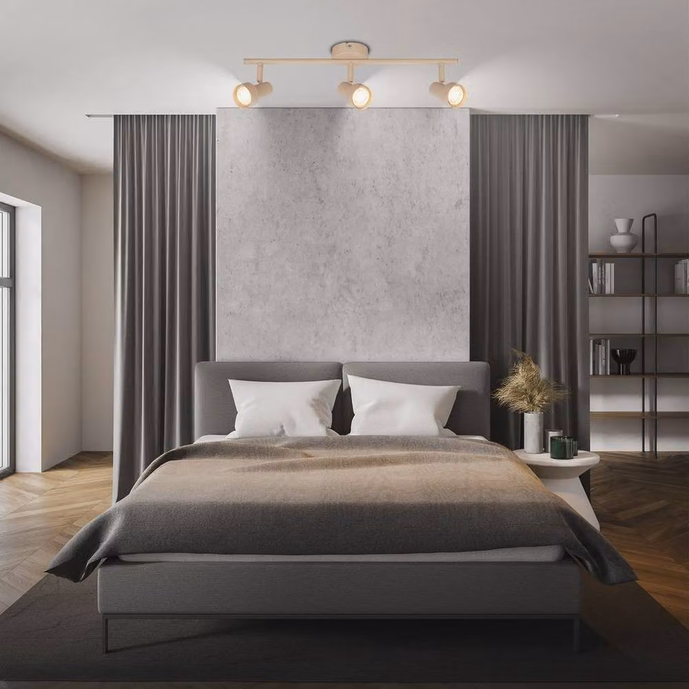 Briloner Beige Metal Adjustable Ceiling Spotlight for GU10 Bulbs, W: 47.5 cm – 4
