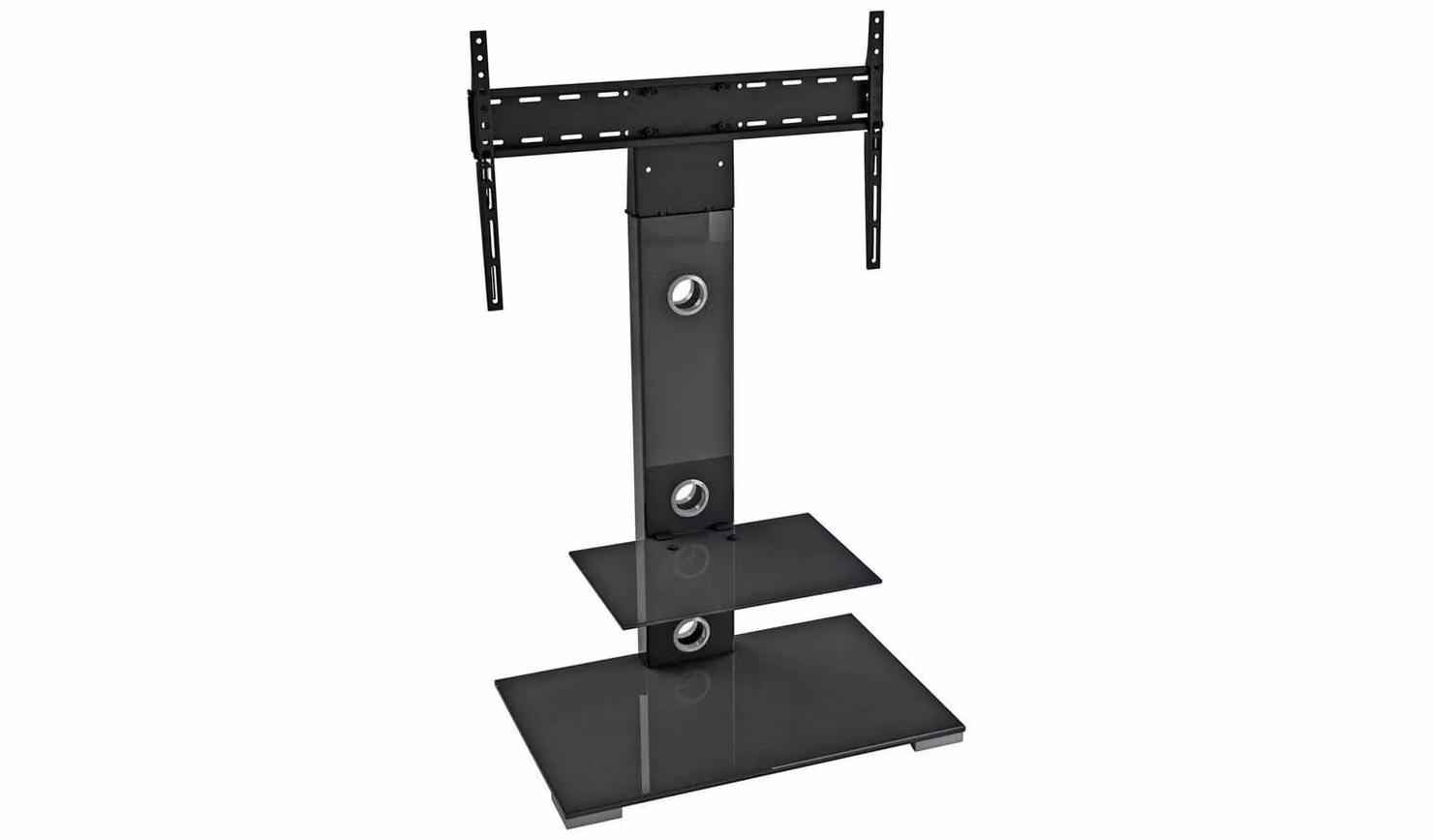 AVF Modern Black Glossy Media Storage TV Stand for up to 65 Inch TVs W/D/H: 117.7 x 44.7 x 70.0 cm
