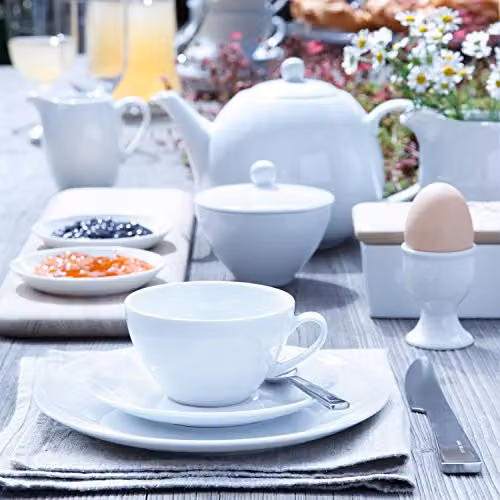 LSA International Dine Porcelain Teapot, White, 1.4 l – 2