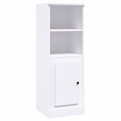 vidaXL Modern White Highboard with Hinged Doors and Internal Shelves, W/D/H: 35.5 x 35.5 x 103.5 cm