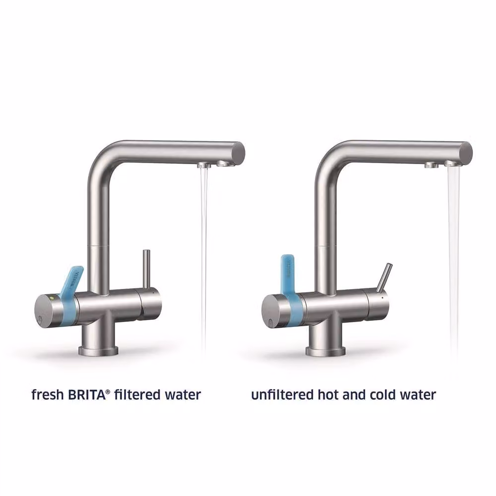 Brita mypure P1 Water Filter Kitchen Tap in Silver with 1x P1000 Cartridge – 5