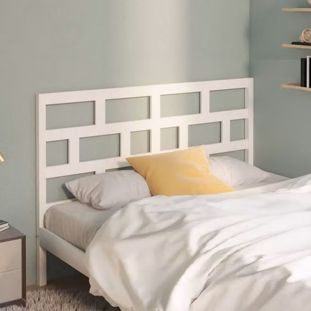 Berkfield Home Beautiful White Solid Wood Pine Bed Headboard W/D/H: 166 x 4 x 100 cm – 1