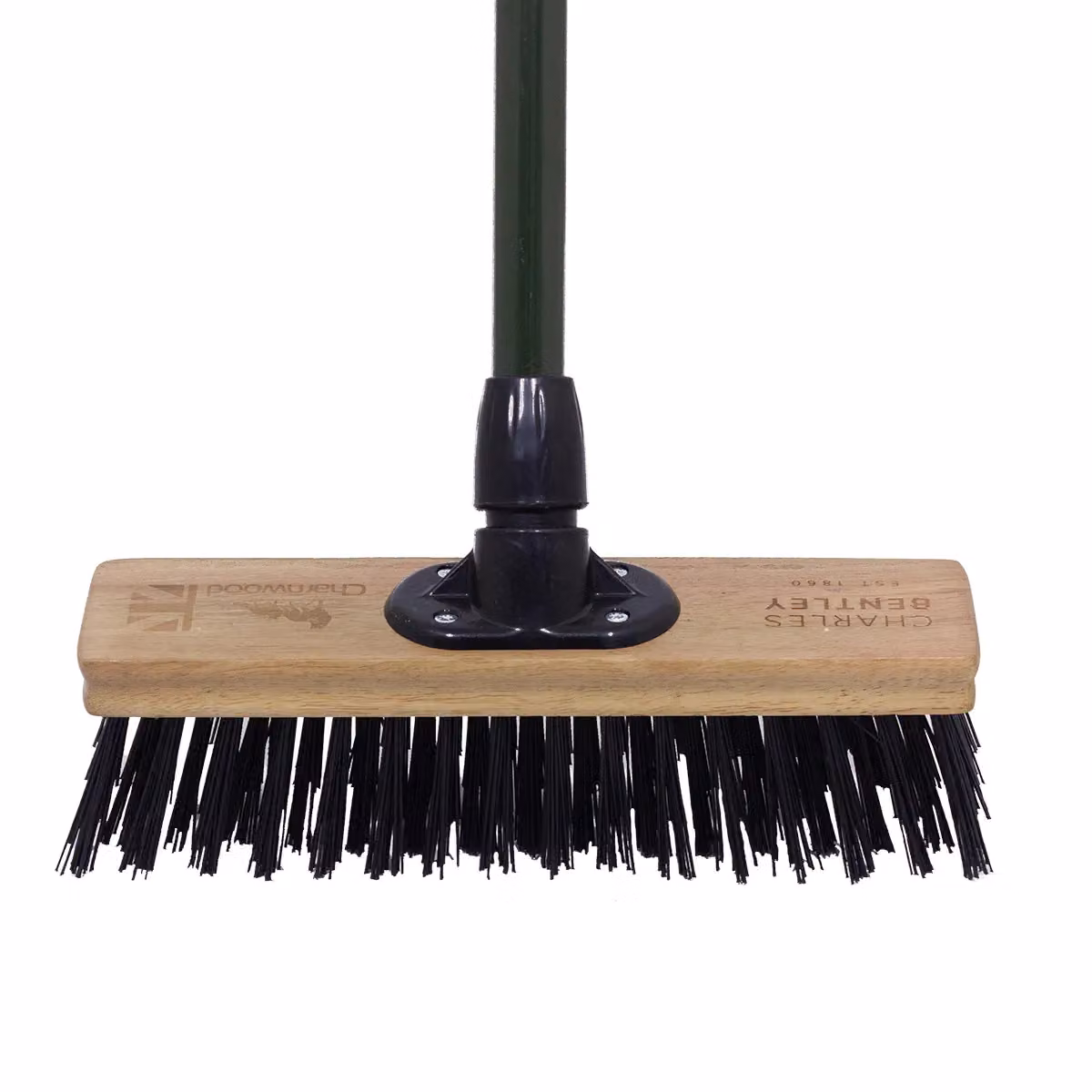 Charles Bentley Charnwood 12 inch Stiff PVC Garden Broom in Black – 2