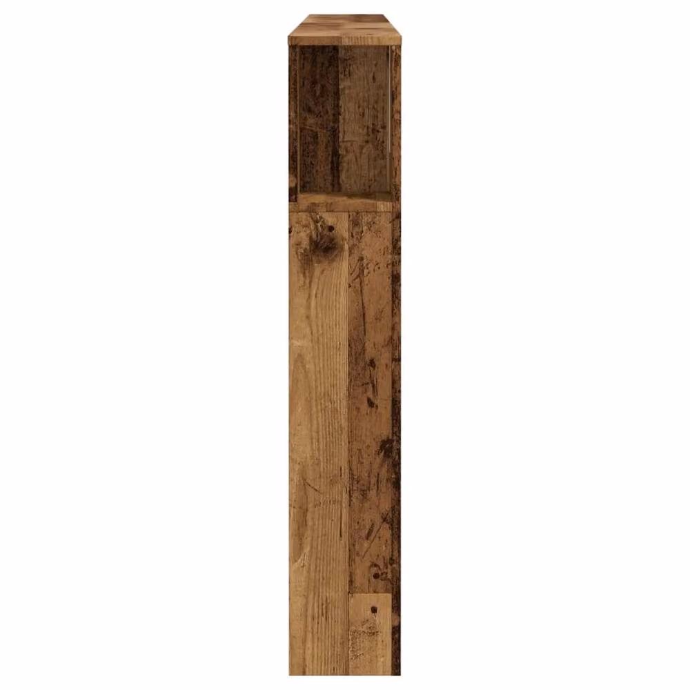 Berkfield Home Headboard Cabinet in Old Wood Brown with Integrated Shelf, W/D/H: 180 x 18.5 x 102.5 cm – 3
