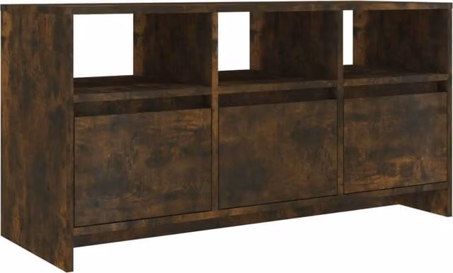 Berkfield Home Modern Smoked Oak TV Cabinet in Brown, W: 102 cm, D: 37.5 cm, H: 52.5 cm