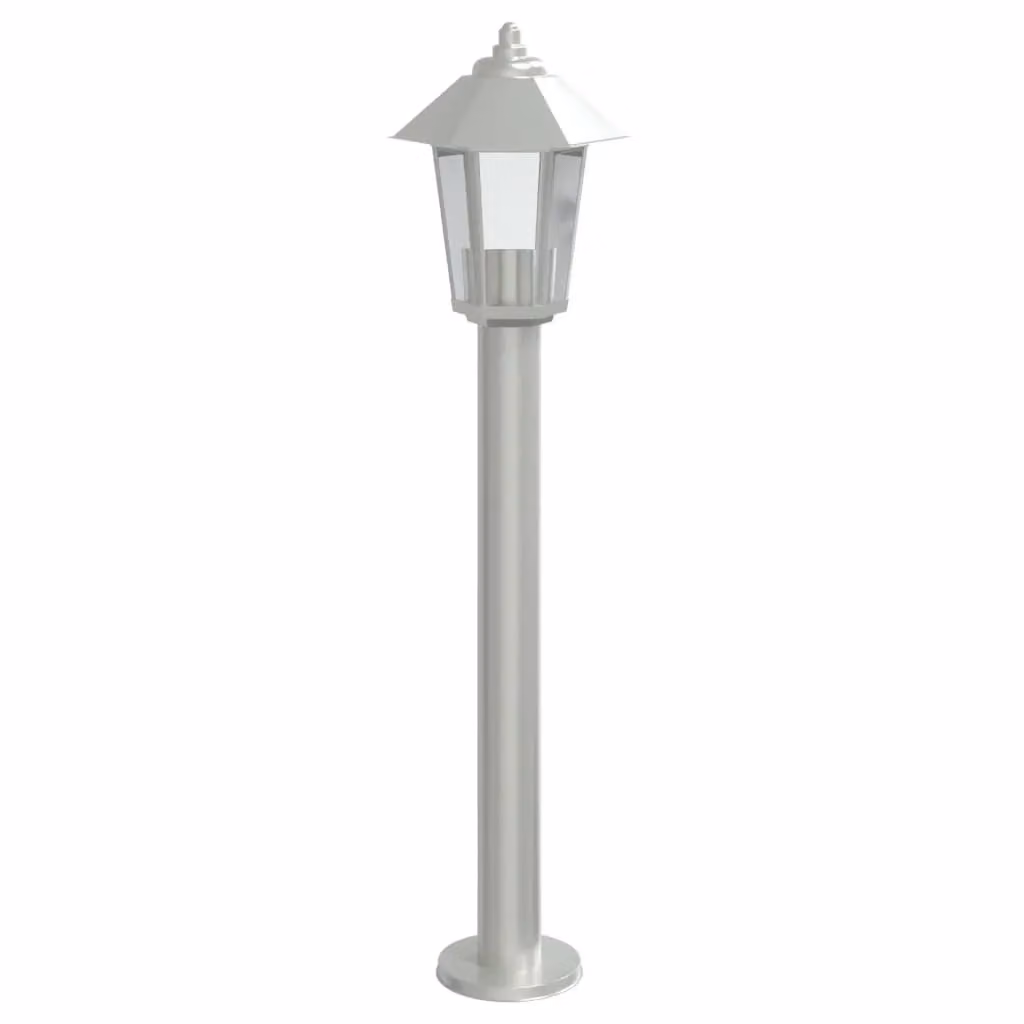 Berkfield Home Silver Stainless Steel Outdoor Floor Lamp, Height: 80 cm – 2