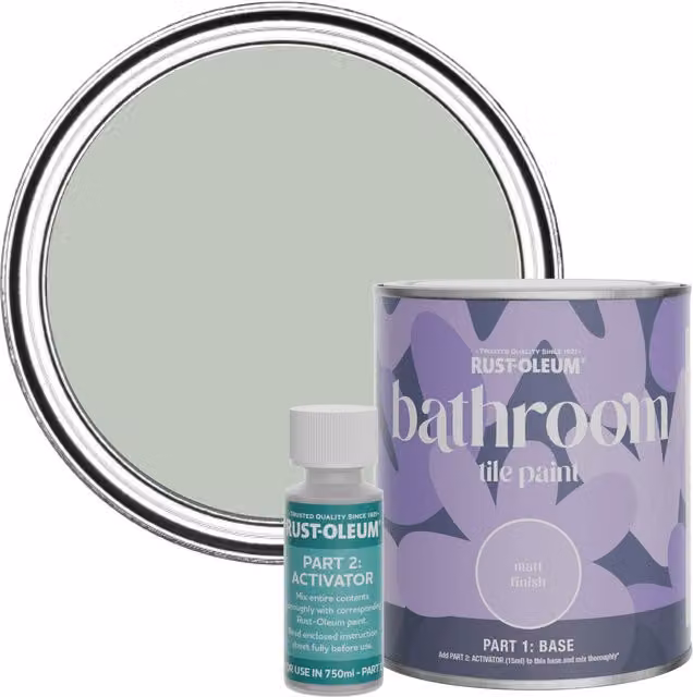 Rust-Oleum Bathroom Tile Paint in Matt Finish, Chalk Green, 0.75 l