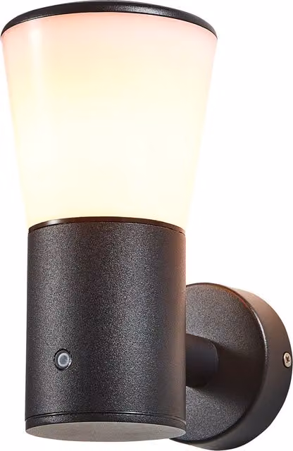 Litecraft Altair Modern Outdoor Wall Light in Black with Dusk Sensor and Up/Down Lighting