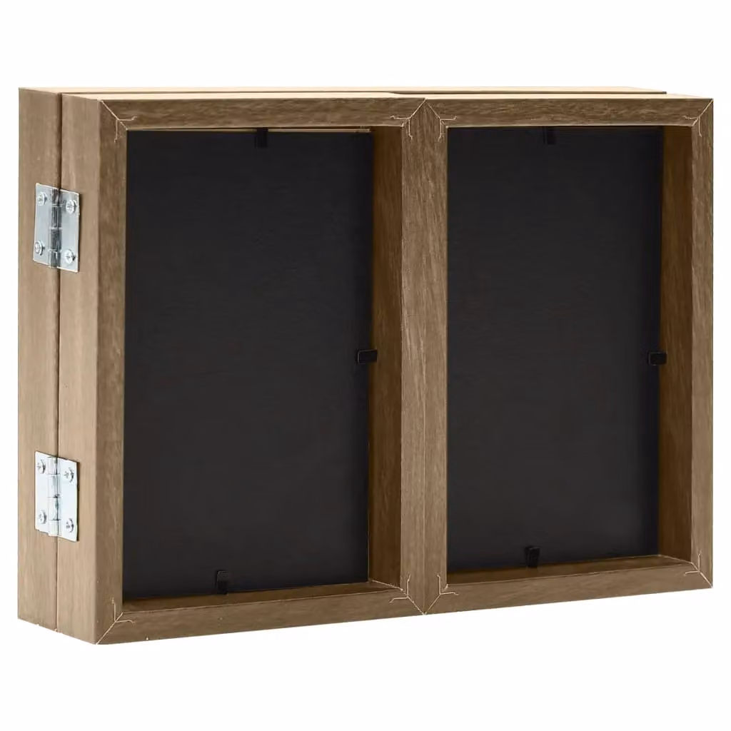 Berkfield Home Trifold Photo Frame Collage in Light Brown, W: 22 cm, H: 15 cm – 4